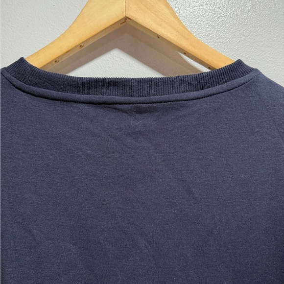 Elegant Navy Blue Long Sleeve Dress - Picture 6 of 7